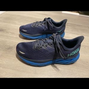Mens Hoka Clifton 8 Running Shoes - Size 8.5D - Like New